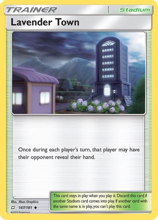 Lavender Town 147 - Reverse Holofoil SM Team Up - Uncommon