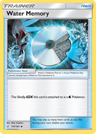 Water Memory 157 - Reverse Holofoil SM Team Up - Uncommon