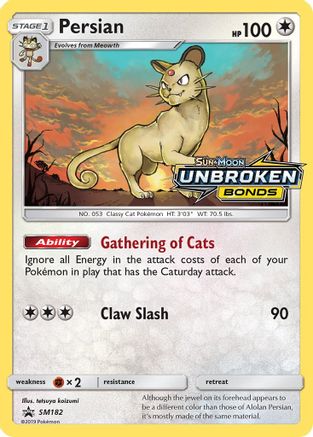 Persian SM182 - Holofoil SM Promos - Promo