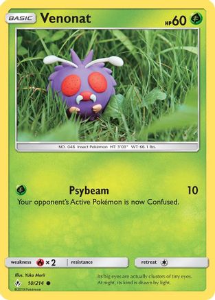 Venonat (10) 010/214 SM Unbroken Bonds - Common
