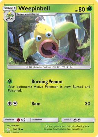 Weepinbell 014/214 SM Unbroken Bonds - Uncommon