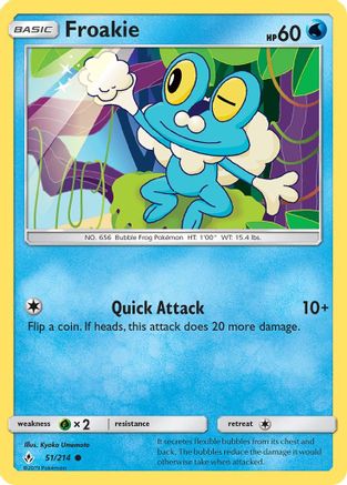 Froakie 051/214 - Reverse Holofoil SM Unbroken Bonds - Common