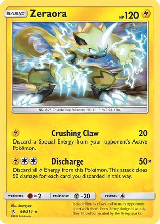 Zeraora 060/214 SM Unbroken Bonds - Rare