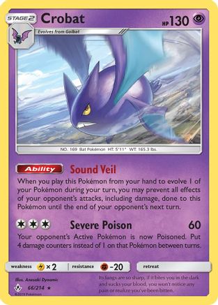Crobat 066/214 - Holofoil SM Unbroken Bonds - Holo Rare