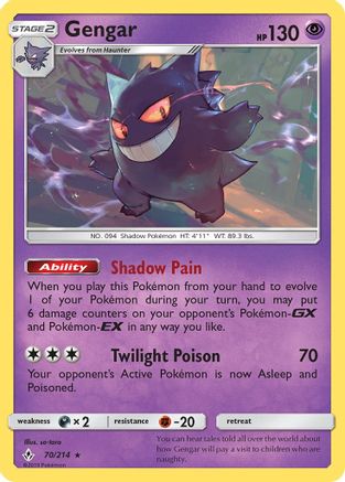 Gengar 070/214 SM Unbroken Bonds - Rare