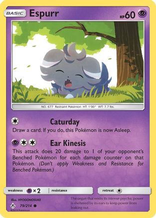 Espurr 079/214 - Reverse Holofoil SM Unbroken Bonds - Common