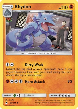 Rhydon 094/214 SM Unbroken Bonds - Uncommon