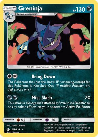 Greninja 117/214 - Holofoil SM Unbroken Bonds - Holo Rare
