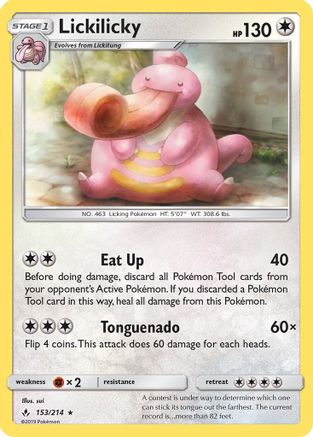 Lickilicky 153 SM Unbroken Bonds - Rare