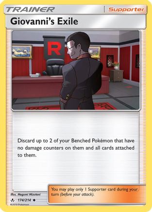 Giovanni's Exile 174/214 - Reverse Holofoil SM Unbroken Bonds - Uncommon