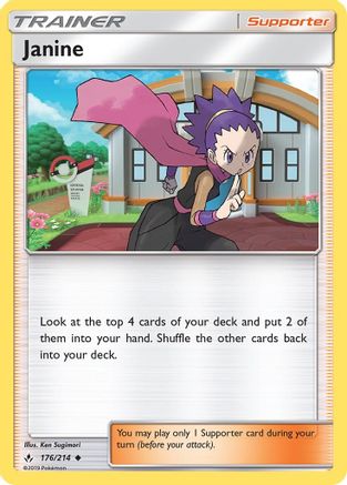 Janine 176/214 - Reverse Holofoil SM Unbroken Bonds - Uncommon
