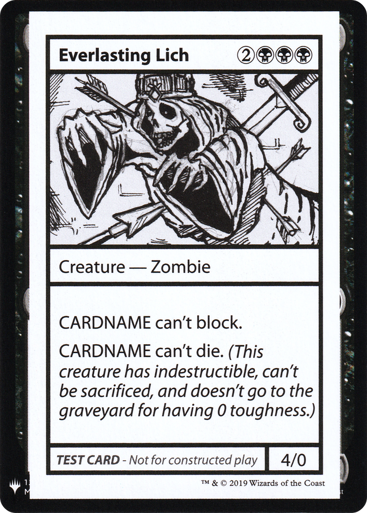 Everlasting Lich (CMB1-) - Mystery Booster Playtest Cards 2019