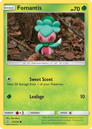 Fomantis 015/236 - Reverse Holofoil SM Unified Minds - Common