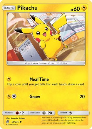 Pikachu (55) 055/236 - Reverse Holofoil SM Unified Minds - Common