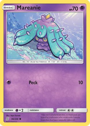Mareanie 096/236 - Reverse Holofoil SM Unified Minds - Common