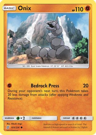 Onix 103/236 - Reverse Holofoil SM Unified Minds - Common