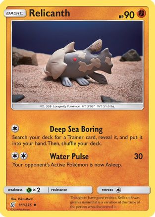 Relicanth 111/236 - Reverse Holofoil SM Unified Minds - Uncommon