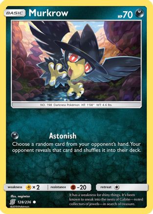 Murkrow (128) 128/236 - Reverse Holofoil SM Unified Minds - Common