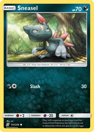 Sneasel 131/236 - Reverse Holofoil SM Unified Minds - Common