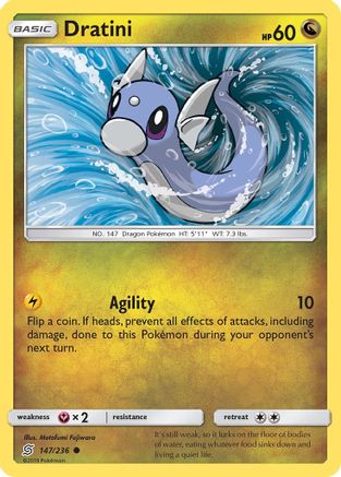 Dratini (147) 147/236 - Reverse Holofoil SM Unified Minds - Common