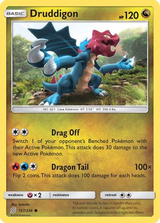 Druddigon 157/236 - Reverse Holofoil SM Unified Minds - Common