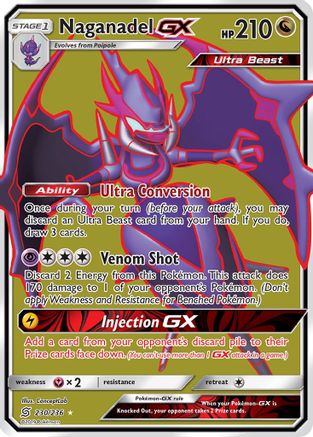 Naganadel GX (Full Art) 230 - Holofoil SM Unified Minds - Ultra Rare