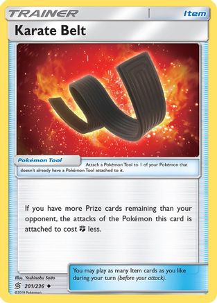 Karate Belt 201/236 - Reverse Holofoil SM Unified Minds - Uncommon