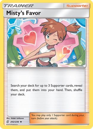 Misty's Favor 202/236 - Reverse Holofoil SM Unified Minds - Uncommon