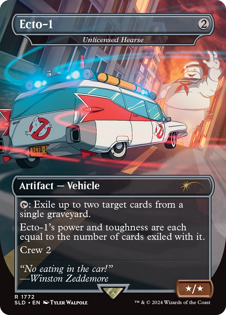 Unlicensed Hearse (SLD-1772) - Secret Lair Drop / Ecto-1 (Borderless)