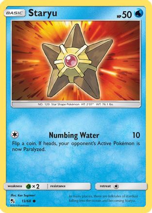 Staryu 013/68 - Reverse Holofoil Hidden Fates - Common