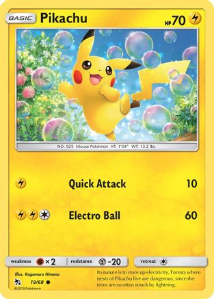 Pikachu 019/68 Hidden Fates - Common