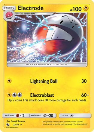 Electrode 022/68 - Reverse Holofoil Hidden Fates - Rare