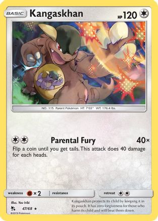 Kangaskhan 047/68 Hidden Fates - Rare