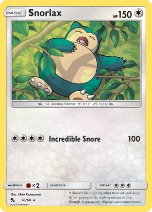 Snorlax 050/68 Hidden Fates - Rare
