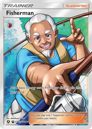 Fisherman SV83/SV94 - Holofoil Hidden Fates Shiny Vault - Shiny Holo Rare