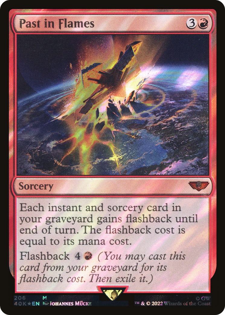 Past in Flames (Surge Foil) (40K-206★) - Warhammer 40,000 Commander Foil