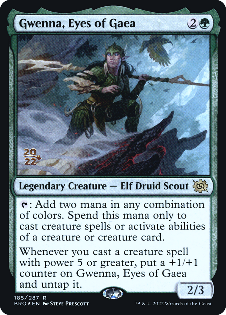 Gwenna, Eyes of Gaea (PRE-185S) - The Brothers' War Promos Foil