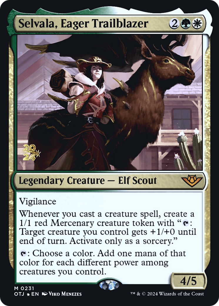 Selvala, Eager Trailblazer (PRE-231S) - Outlaws of Thunder Junction Promos Foil