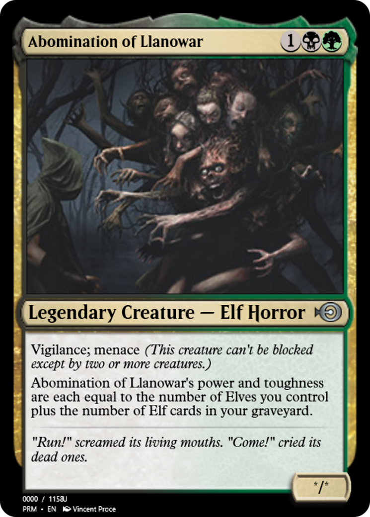 Abomination of Llanowar (PRM-86300) - Magic Online Promos