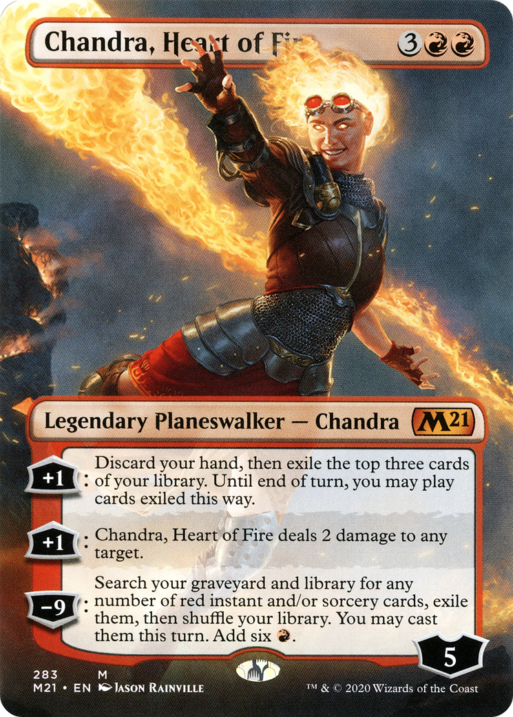 Chandra, Heart of Fire (Borderless) (M21-283) - Core Set 2021 (Borderless)