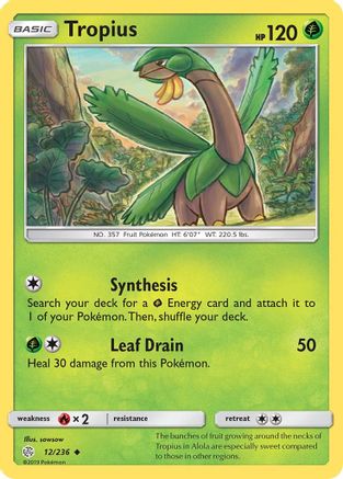 Tropius 012/236 - Reverse Holofoil SM Cosmic Eclipse - Uncommon