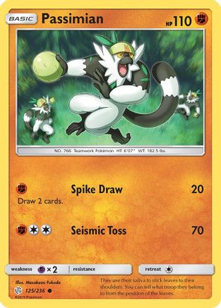 Passimian 125/236 - Reverse Holofoil SM Cosmic Eclipse - Common