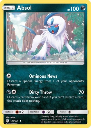 Absol 133/236 SM Cosmic Eclipse - Uncommon