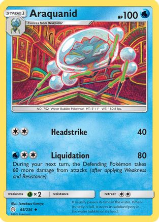 Araquanid 065/236 - Reverse Holofoil SM Cosmic Eclipse - Uncommon