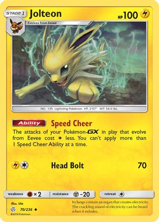 Jolteon 070/236 SM Cosmic Eclipse - Uncommon