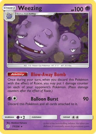 Weezing 077/236 SM Cosmic Eclipse - Rare