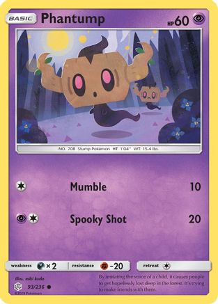 Phantump 093/236 - Reverse Holofoil SM Cosmic Eclipse - Common