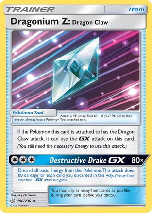 Dragonium Z: Dragon Claw 190/236 SM Cosmic Eclipse - Uncommon