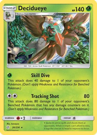 Decidueye 020/236 - Holofoil SM Cosmic Eclipse - Holo Rare