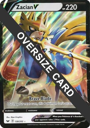 Zacian V 138/202 - Holofoil Jumbo Cards - Promo